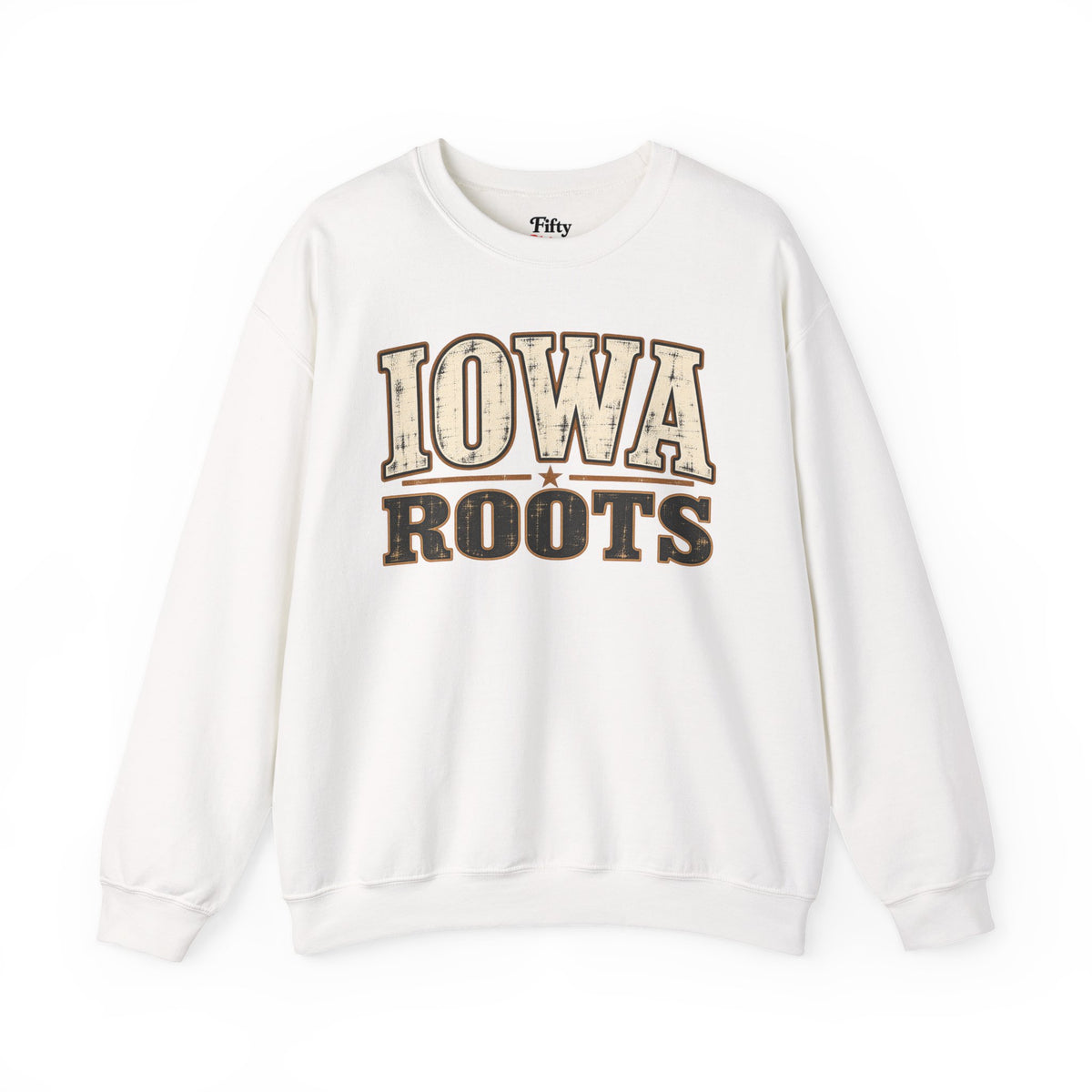 Iowa Roots Unisex Crewneck Sweatshirt State Name Graphic