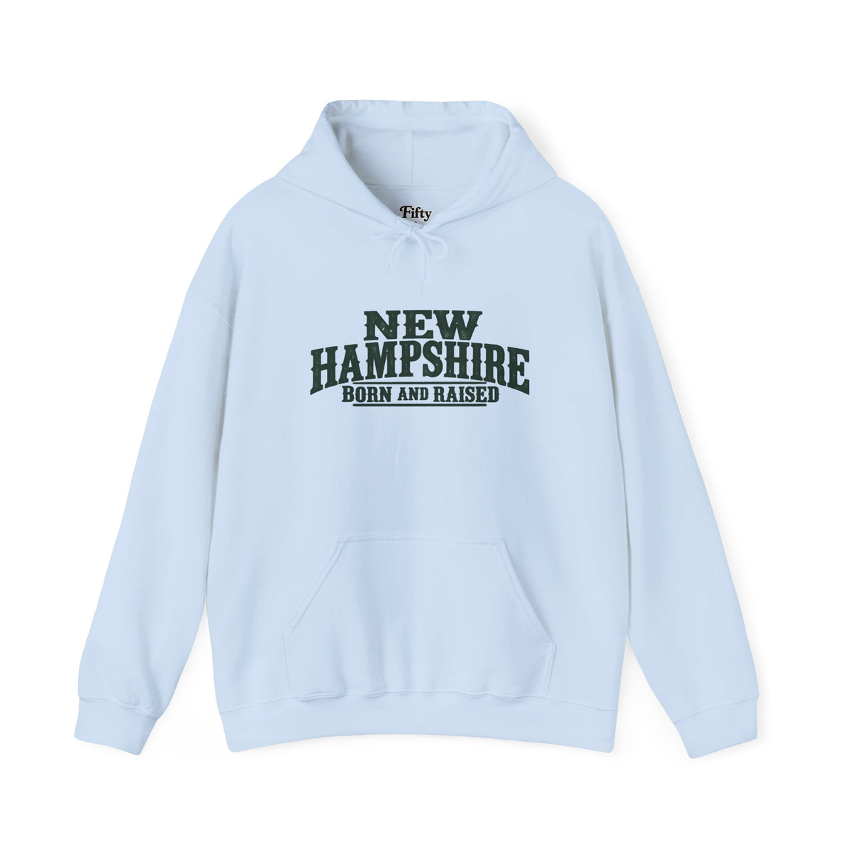 New Hampshire Born and Raised Rustic Outdoor Heritage Unisex Hoodie Graphic