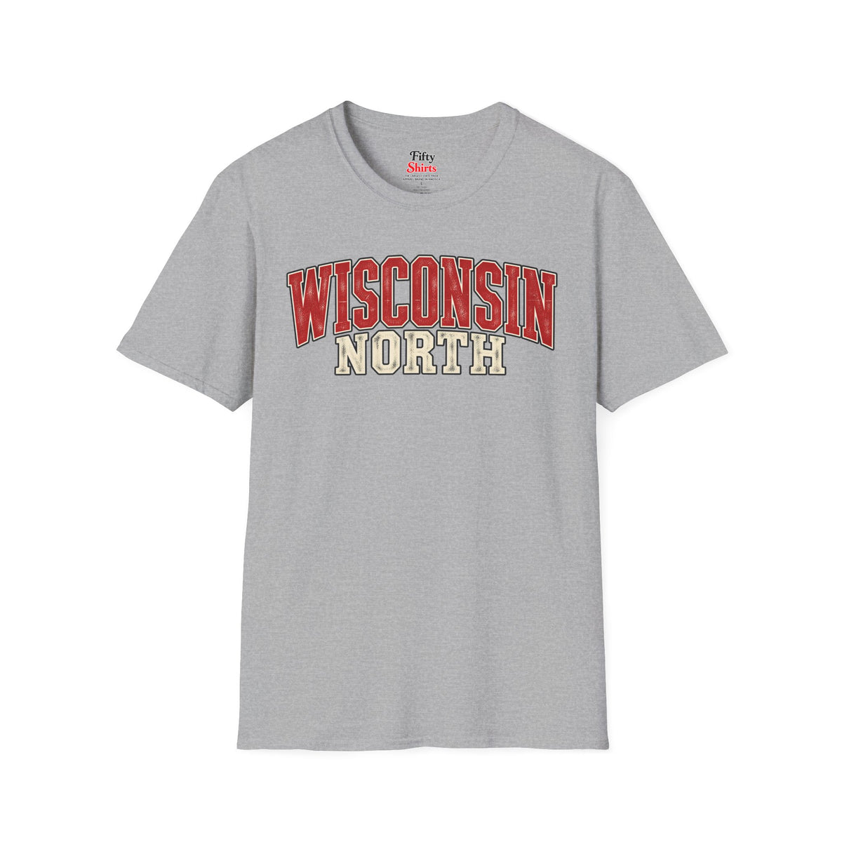 Wisconsin North Unisex Softstyle T Shirt State Name Graphic Tee