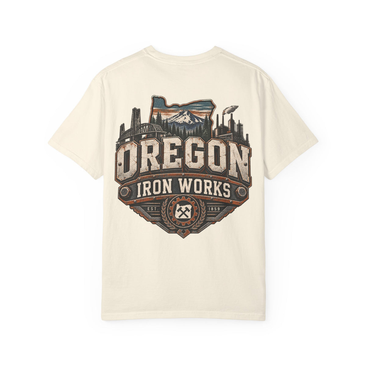 Oregon Iron Works Unisex Comfort Color 1717 Streetwear Graphic Tee