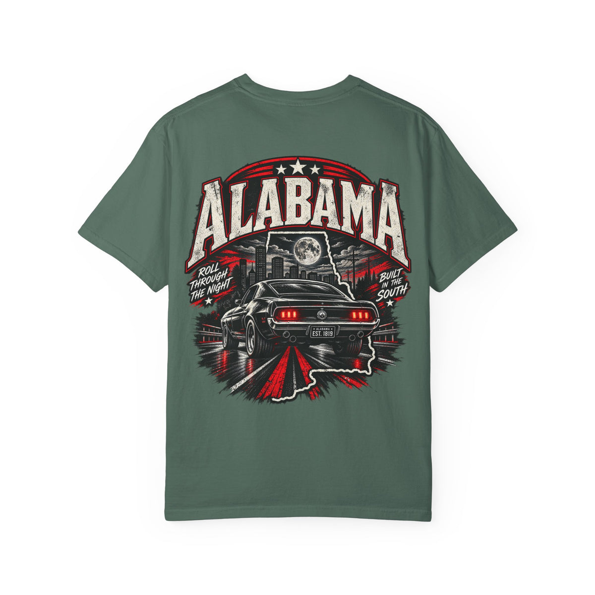 Alabama Night Drive Unisex Comfort Color 1717 Streetwear Graphic Tee