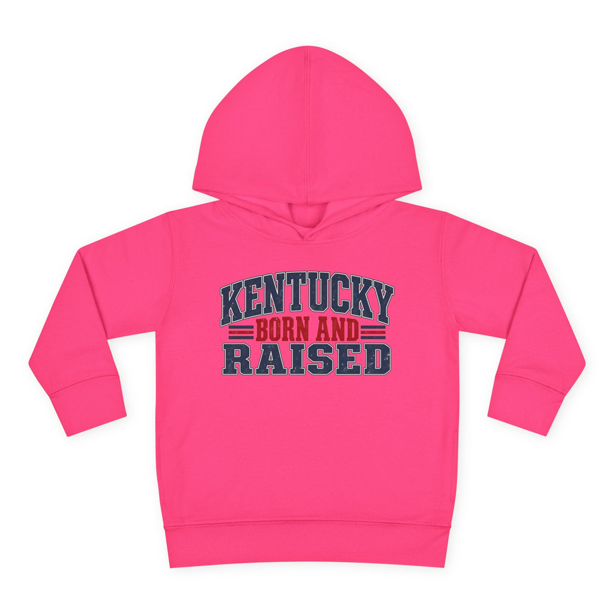 Kentucky Born and Raised Southern Heritage Unisex Toddler Pullover Fleece Hoodie