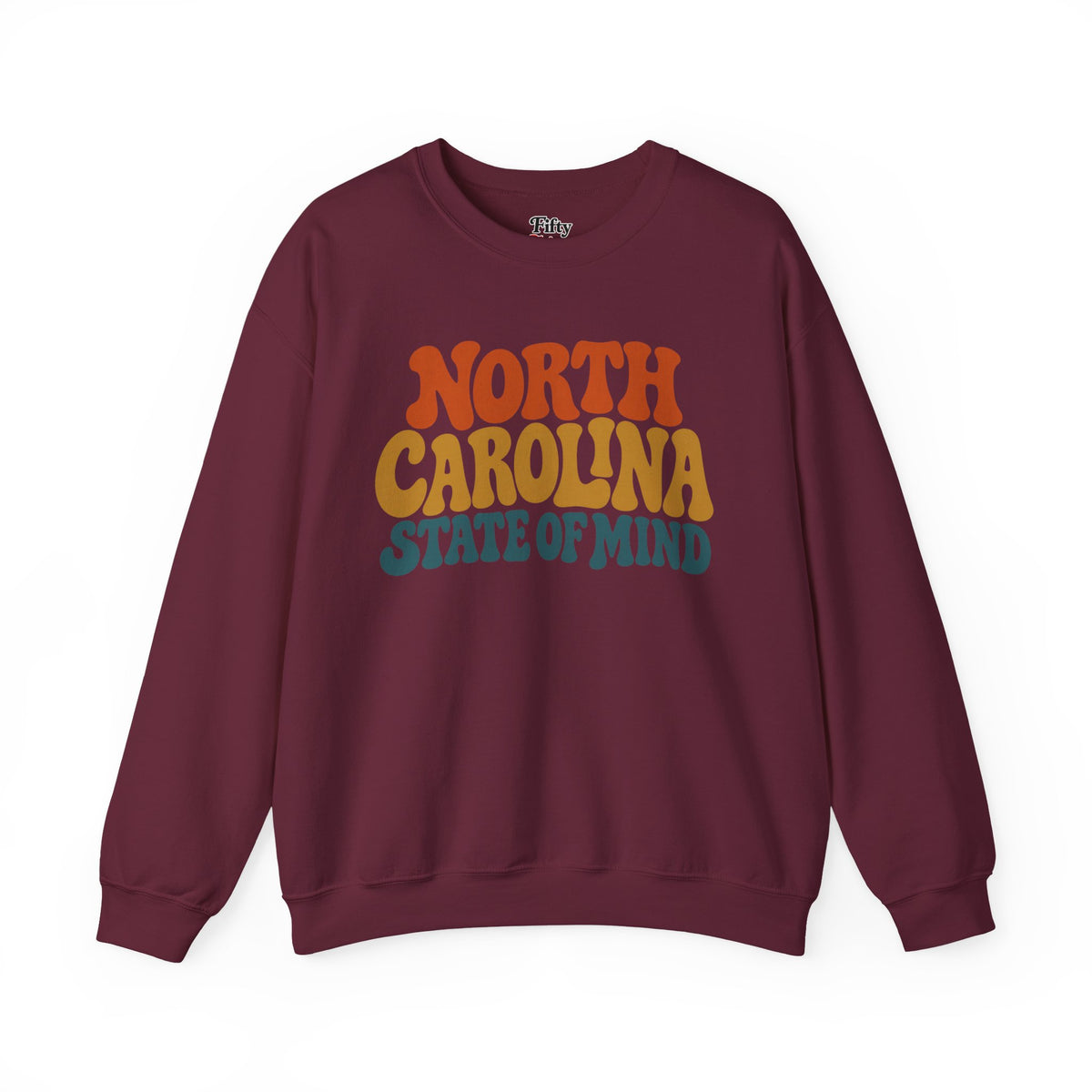 North Carolina State of Mind Unisex Crewneck Sweatshirt State Name Graphic