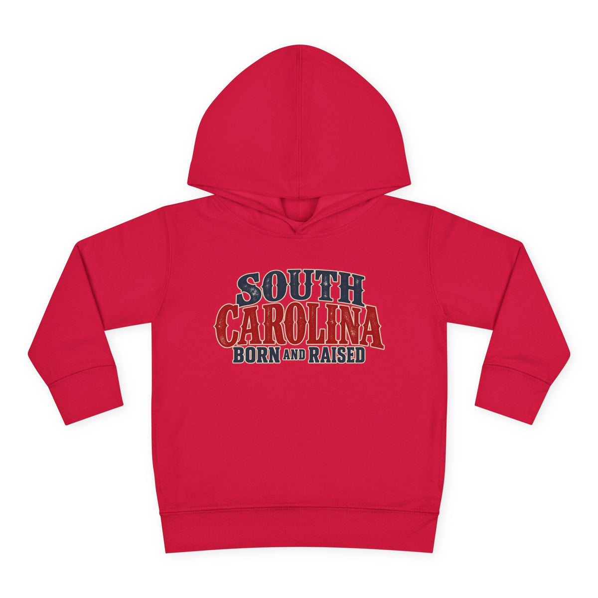 South Carolina Born and Raised Classic Southern Souvenir Unisex Toddler Pullover Fleece Hoodie