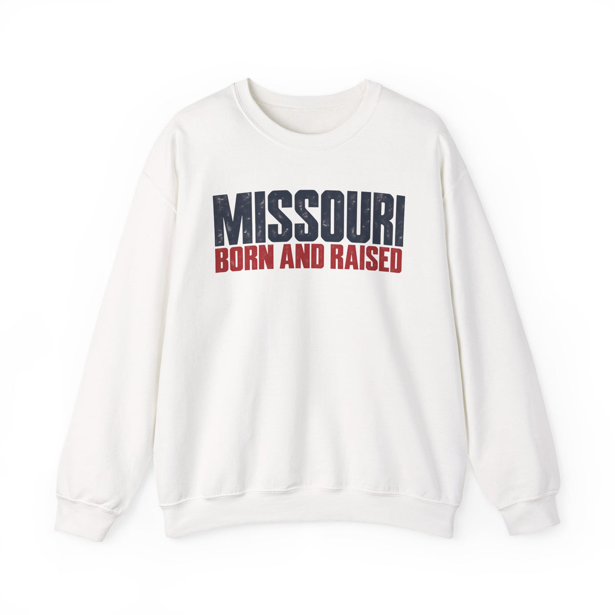 Missouri Born and Raised Modern Streetwear Unisex Sweatshirt Graphic