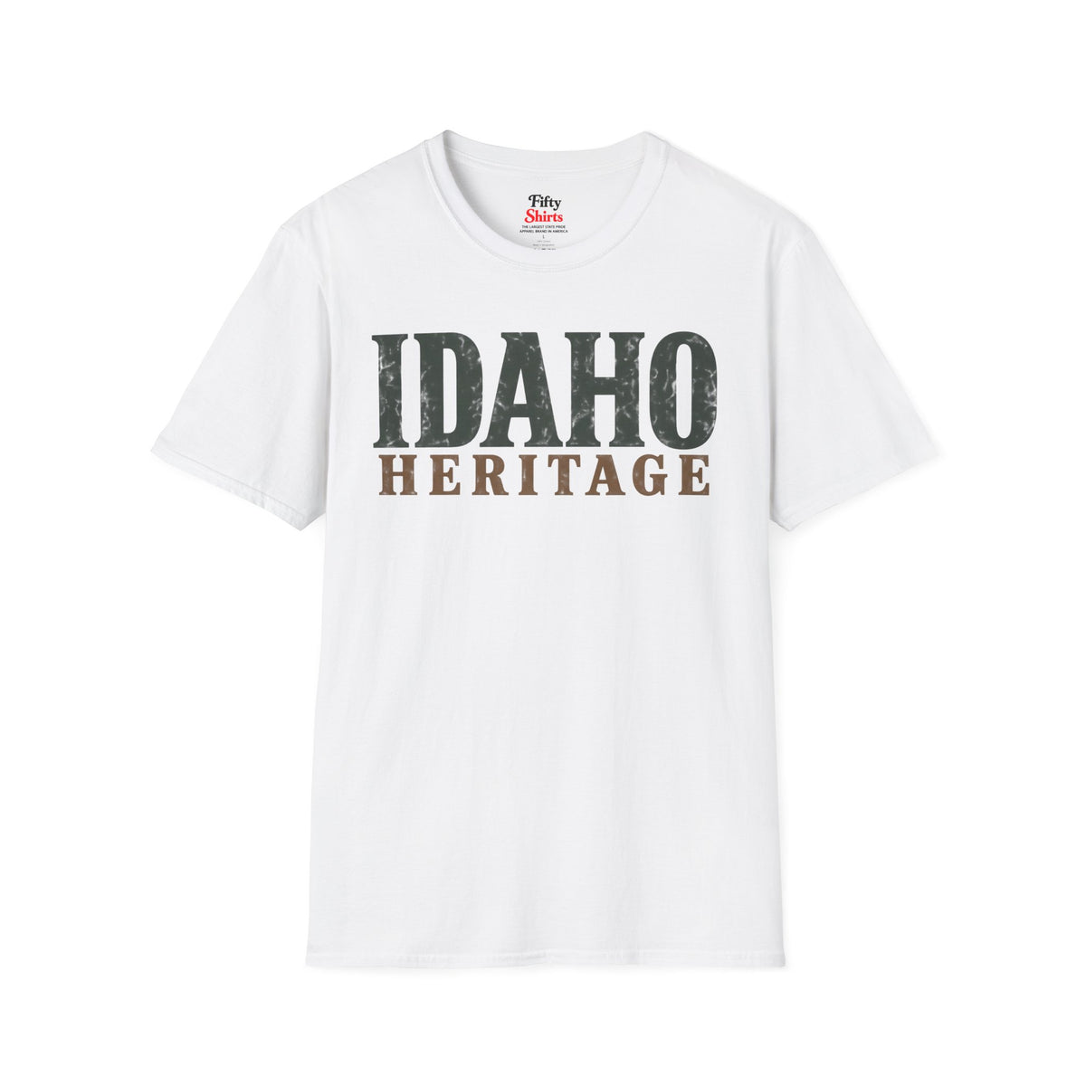 Idaho Heritage Unisex Softstyle T Shirt State Name Graphic Tee