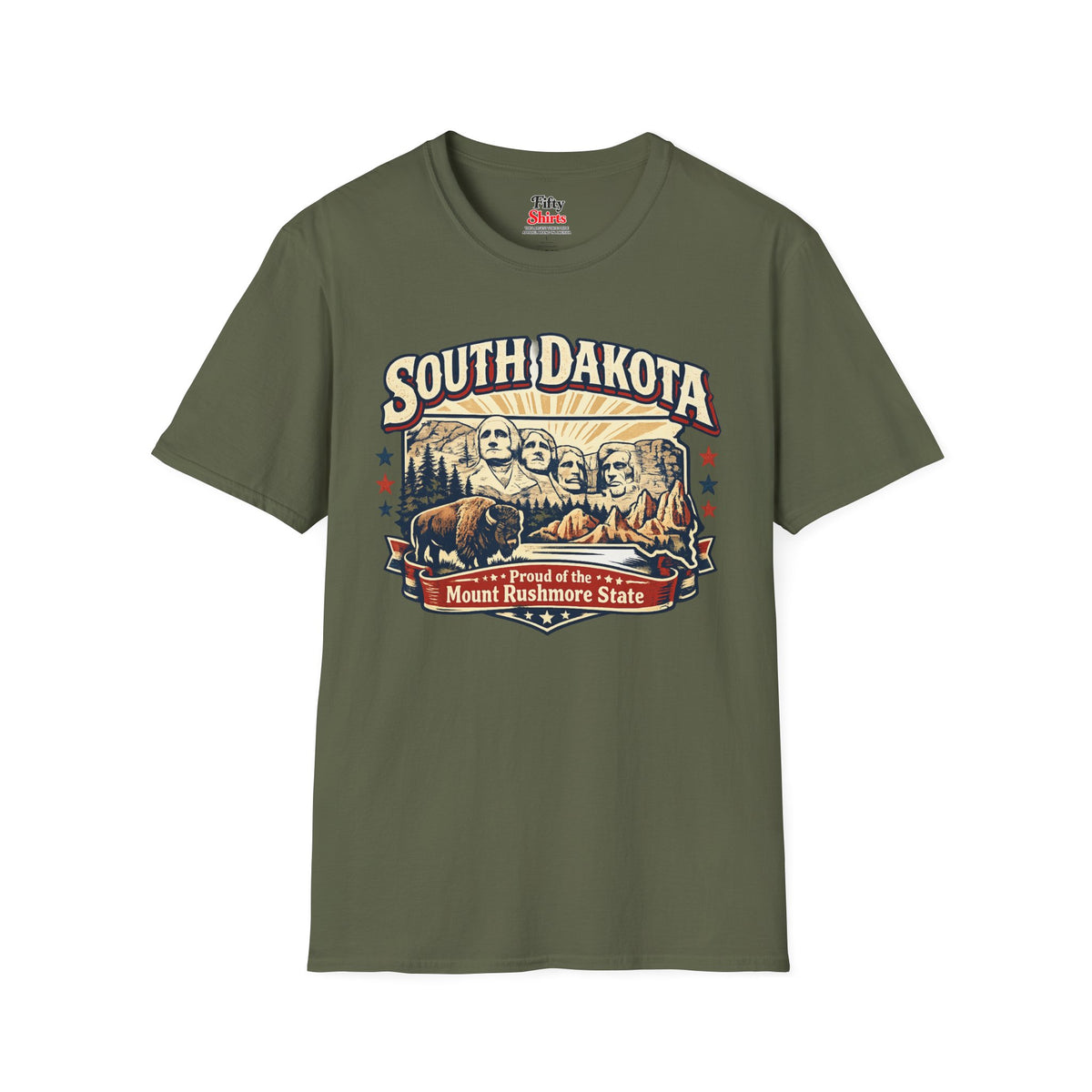 South Dakota State Pride Unisex Softstyle T Shirt State Pride Graphic Tee Collections FS03