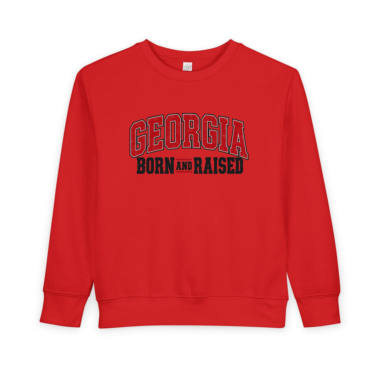 Georgia Born and Raised Old-School Athletic Unisex Toddler Sweatshirt