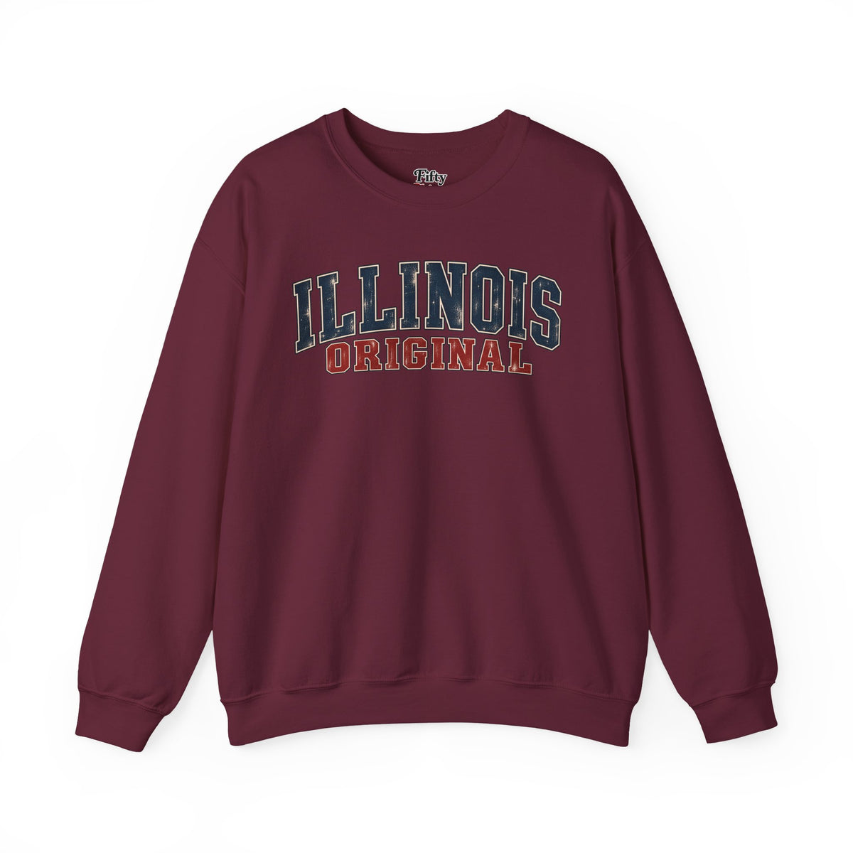Illinois Original Unisex Crewneck Sweatshirt State Name Graphic