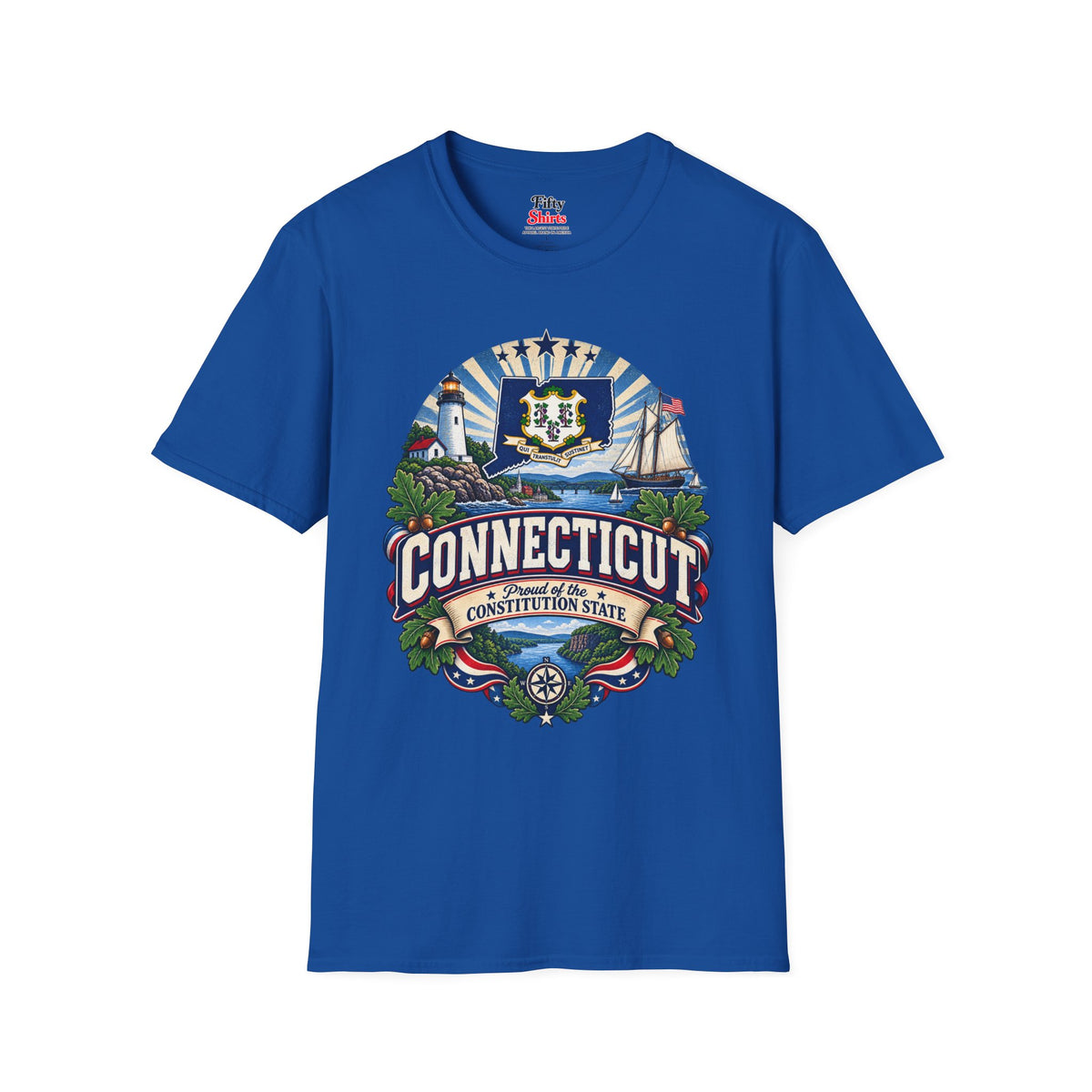 Connecticut State Pride Unisex Softstyle T Shirt State Pride Graphic Tee Collections FS03