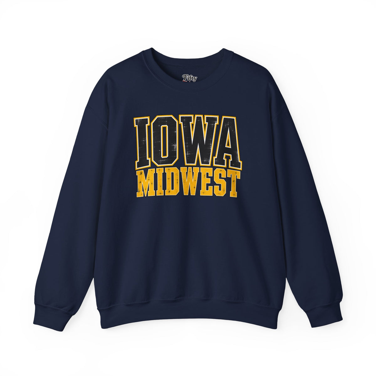 Iowa Midwest Unisex Crewneck Sweatshirt State Name Graphic