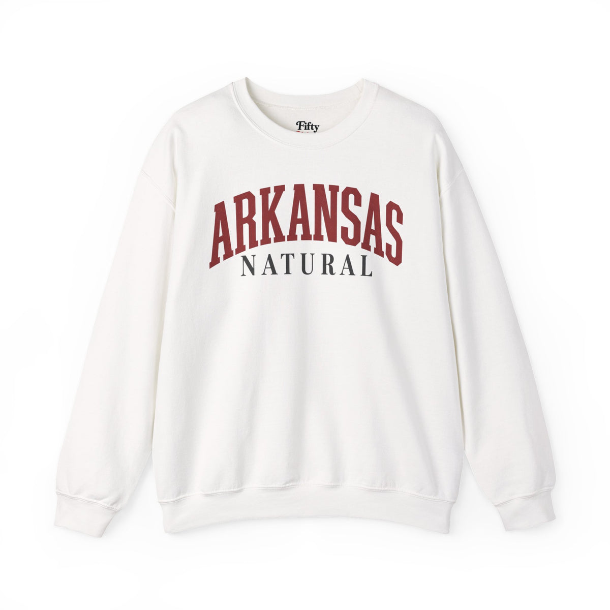 Arkansas Natural Unisex Crewneck Sweatshirt State Name Graphic