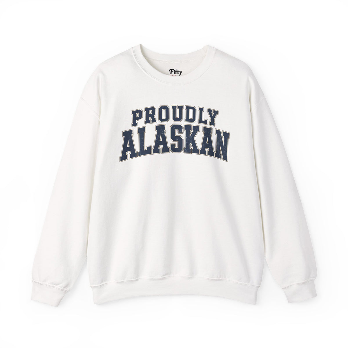 Proudly Alaskan Alaska Unisex Crewneck Sweatshirt State Name Graphic