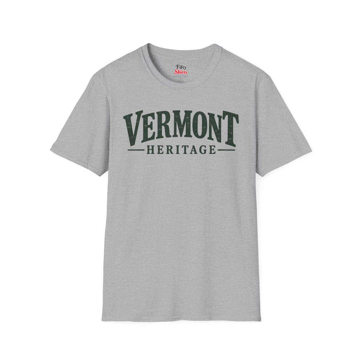 Vermont Heritage Unisex Softstyle T Shirt State Name Graphic Tee