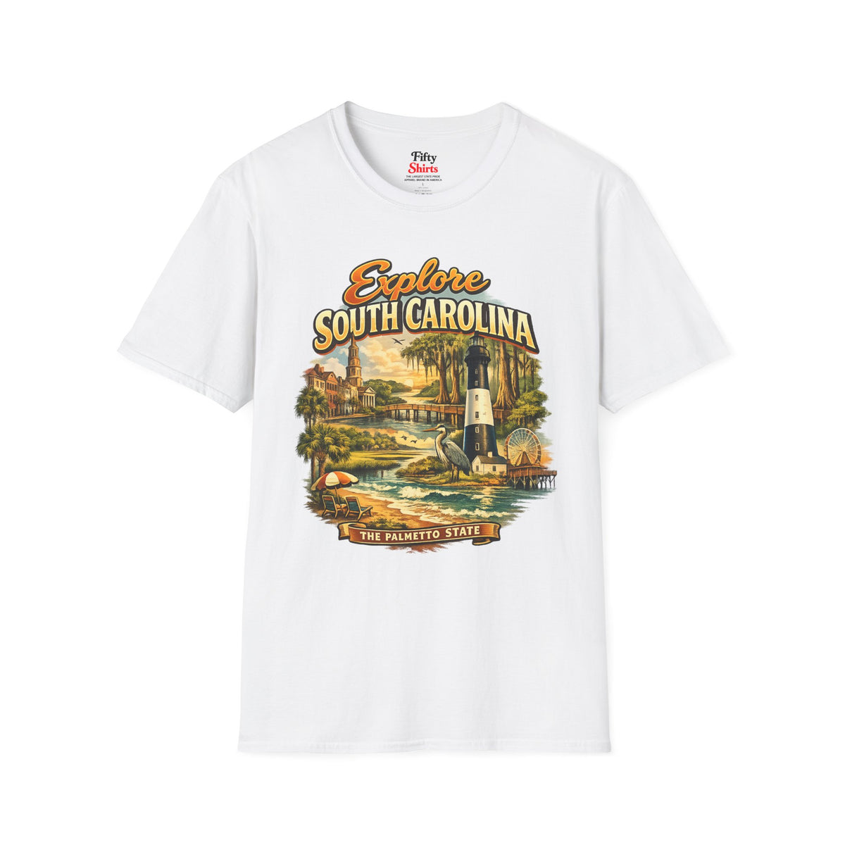 Explore South Carolina Unisex Softstyle T Shirt State Pride Graphic Tee Collections FS03