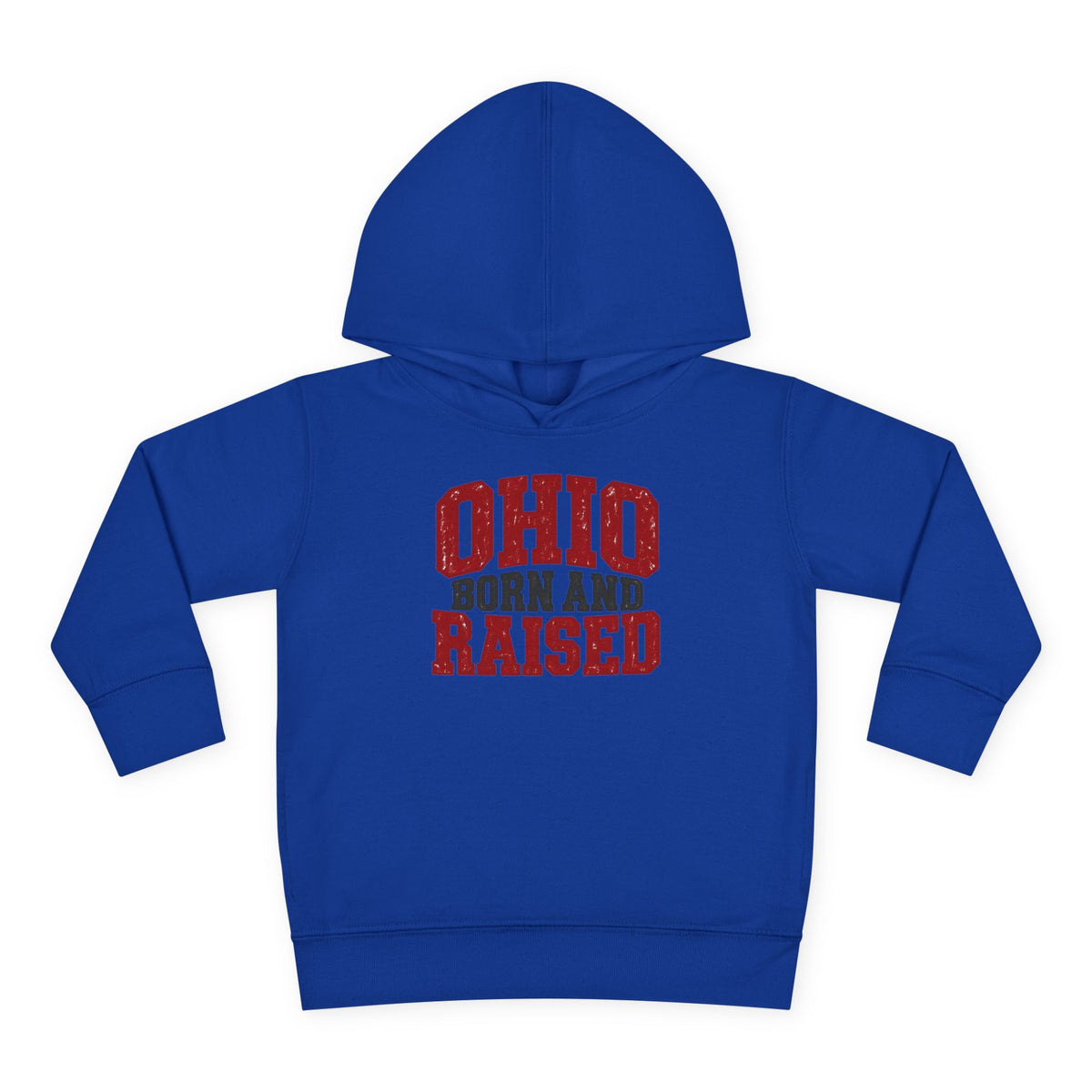 Ohio Born and Raised Midwest Heritage Unisex Toddler Pullover Fleece Hoodie