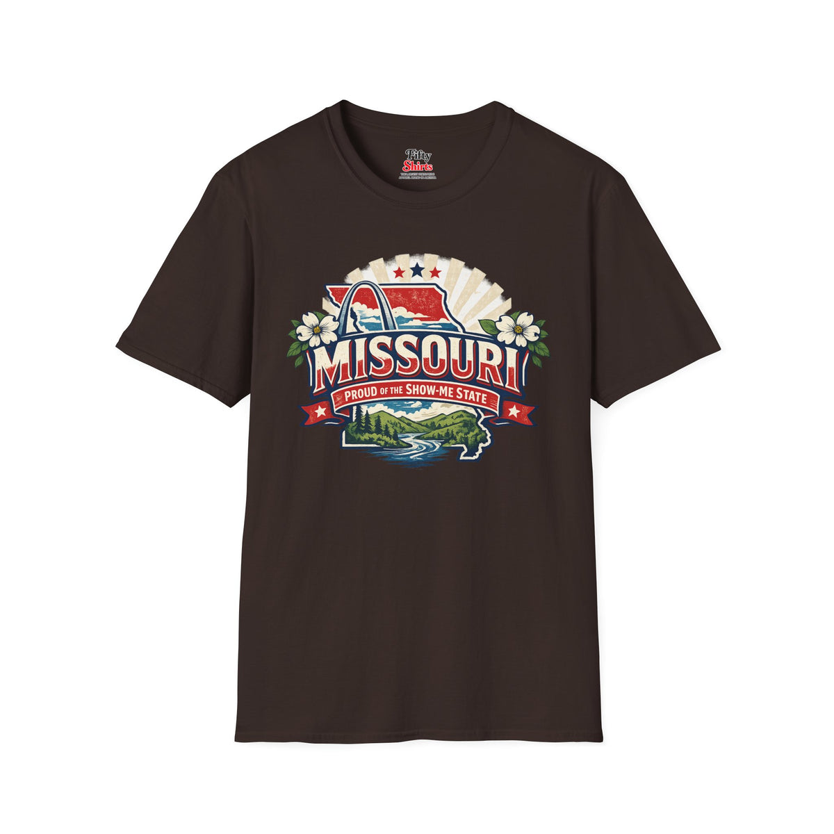 Missouri State Pride Unisex Softstyle T Shirt State Pride Graphic Tee Collections FS03