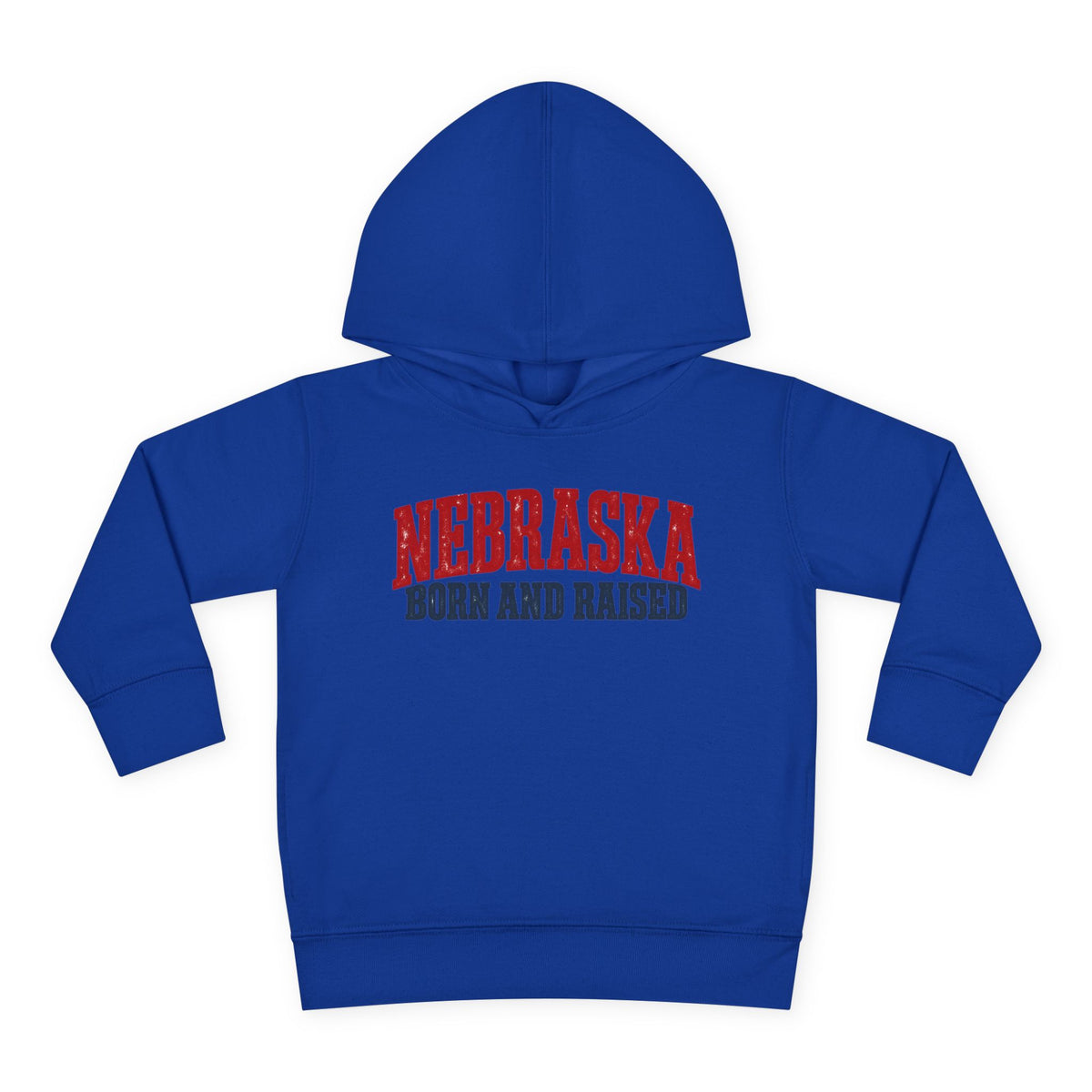 Nebraska Born and Raised Great Plains Heritage Unisex Toddler Pullover Fleece Hoodie