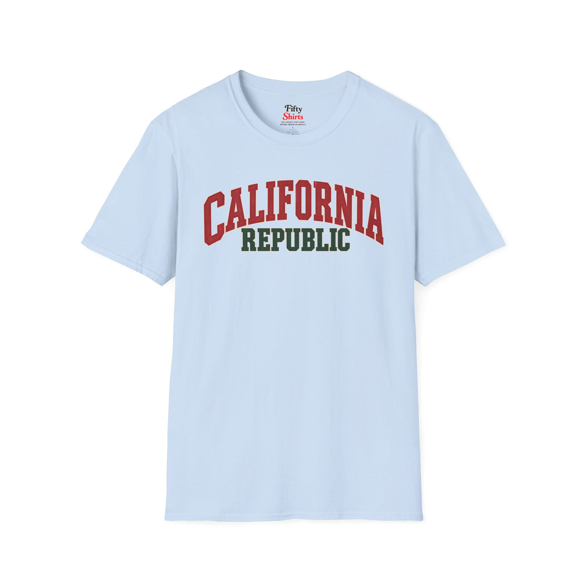 California Republic Unisex Softstyle T Shirt State Name Graphic Tee