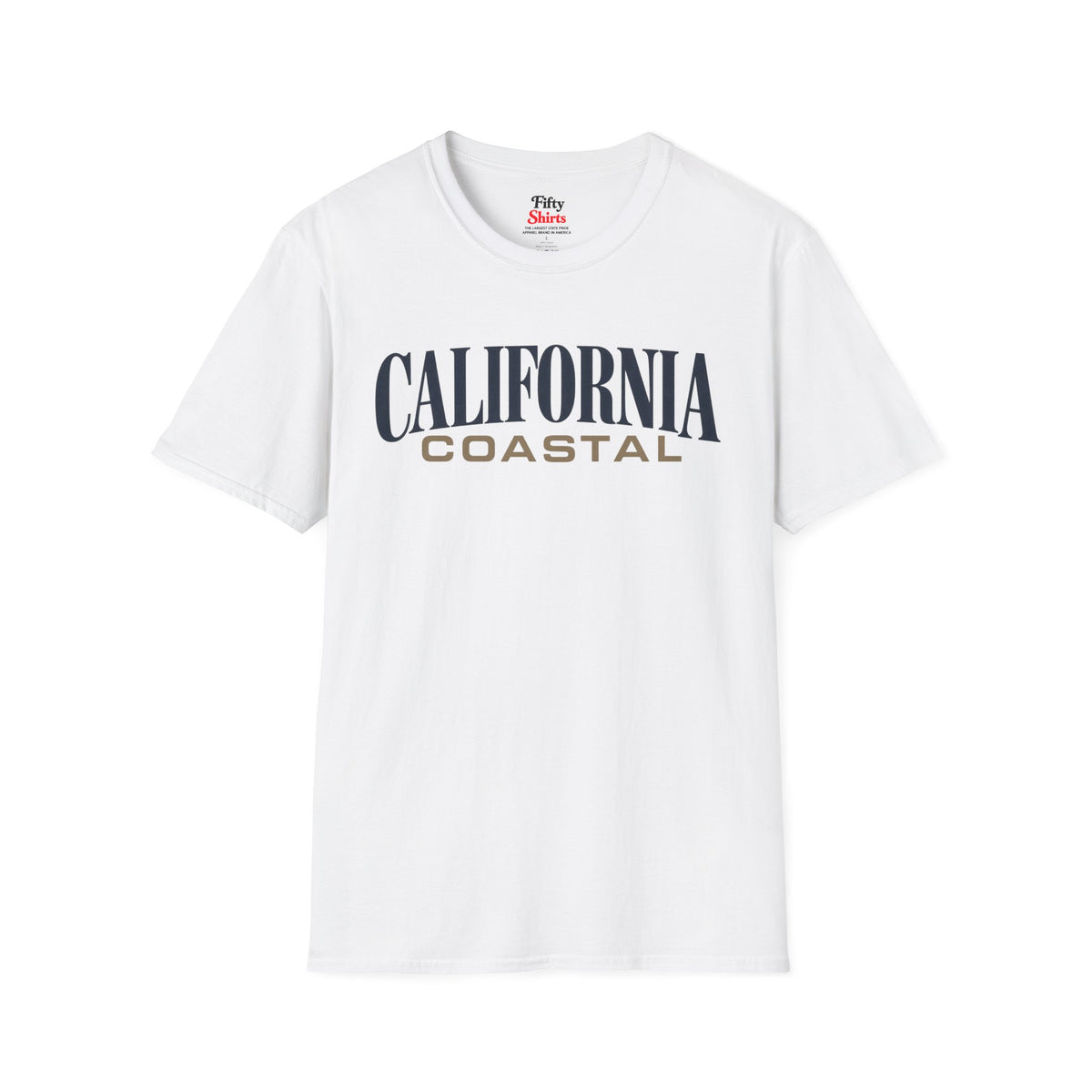 California Coastal Unisex Softstyle T Shirt State Name Graphic Tee