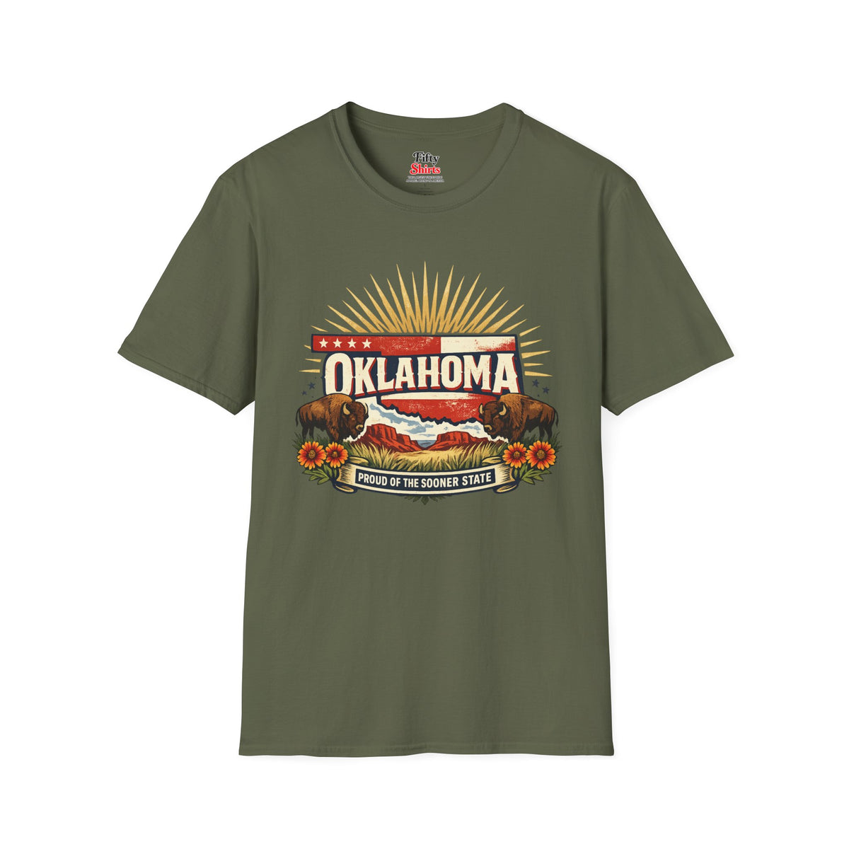 Oklahoma State Pride Unisex Softstyle T Shirt State Pride Graphic Tee Collections FS03