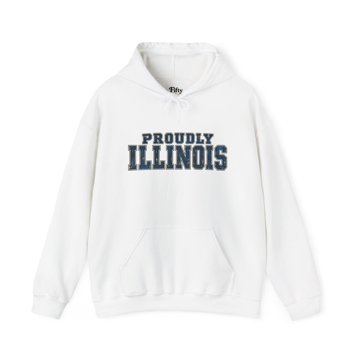 Proudly Illinois Unisex Hoodie State Name Graphic
