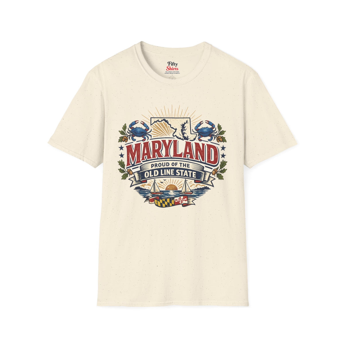 Maryland State Pride Unisex Softstyle T Shirt State Pride Graphic Tee Collections FS03