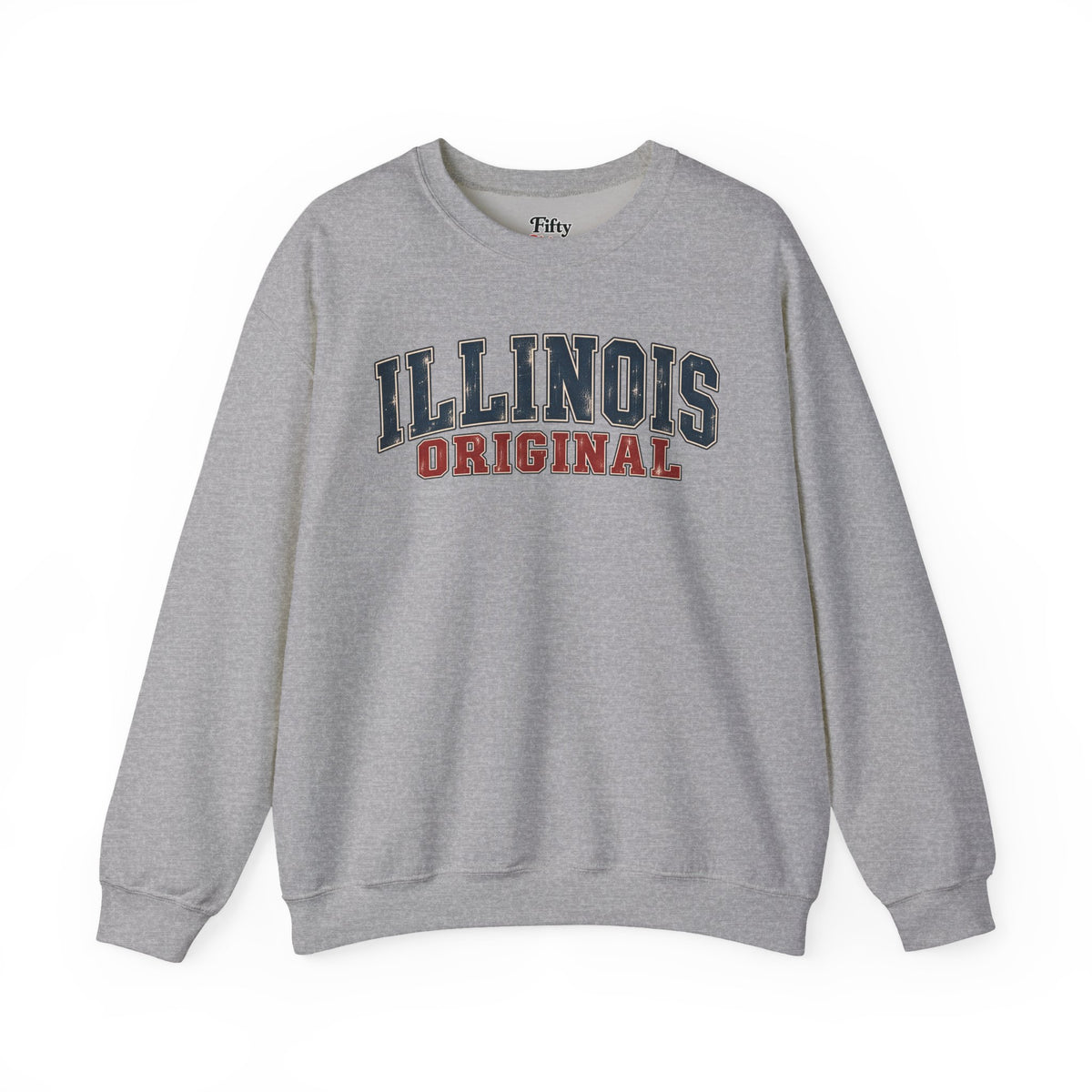 Illinois Original Unisex Crewneck Sweatshirt State Name Graphic