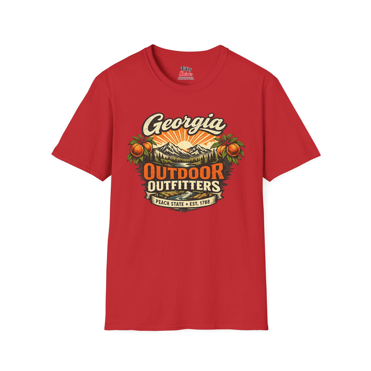 Georgia Outdoor Outfitters Unisex Softstyle T Shirt State Pride Graphic Tee Collections FS03
