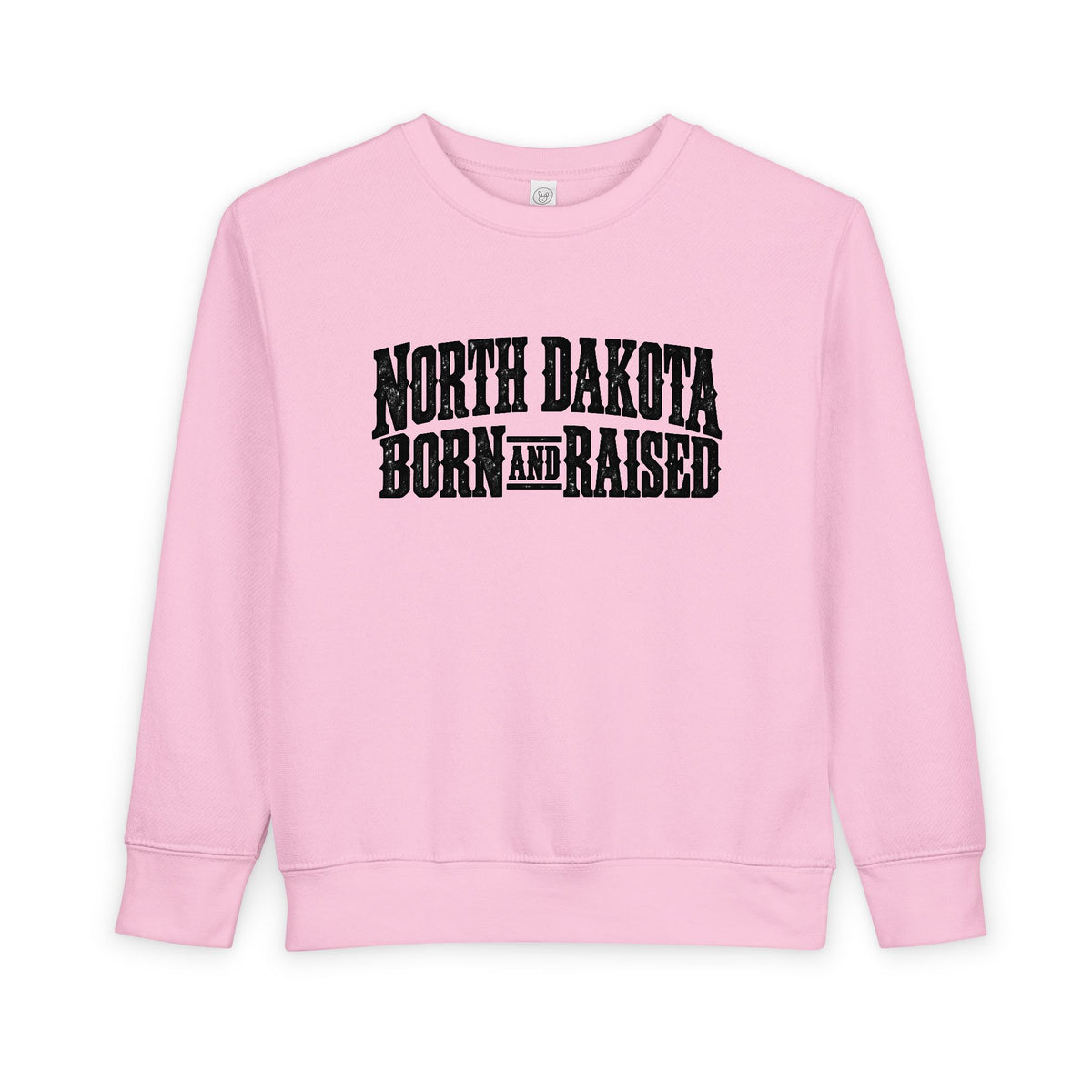 North Dakota Born and Raised Rugged Prairie Heritage Unisex Toddler Sweatshirt