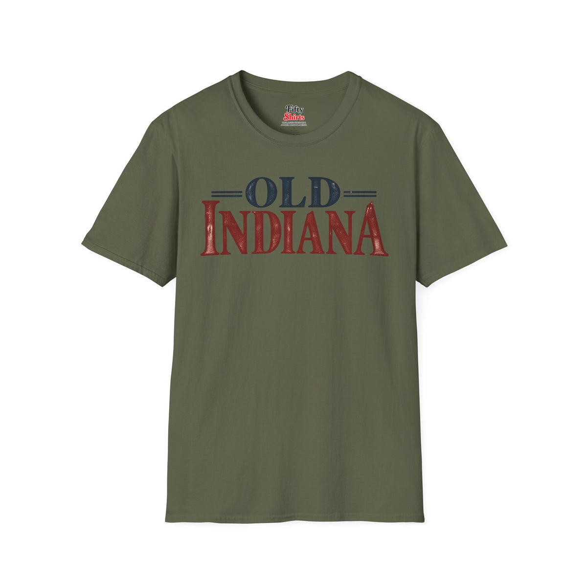 Old Indiana Unisex Softstyle T Shirt State Name Graphic Tee