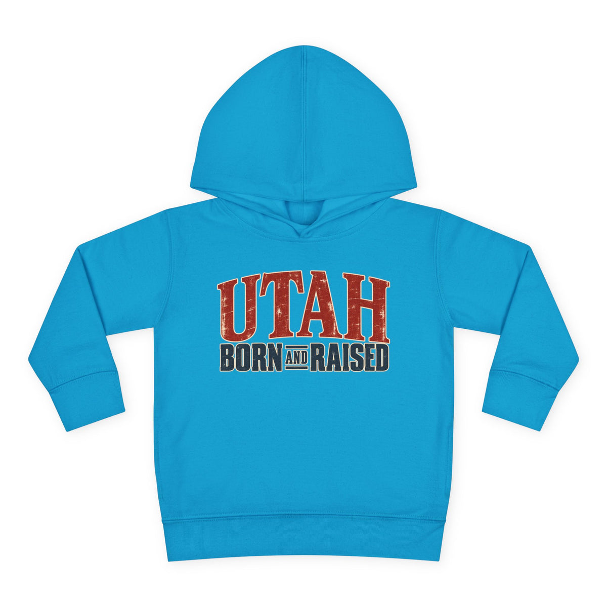 Utah Born and Raised Premium Heritage Unisex Toddler Pullover Fleece Hoodie