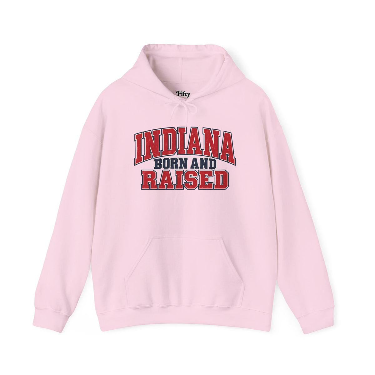 Indiana Born and Raised Vintage Collegiate Unisex Hoodie Graphic