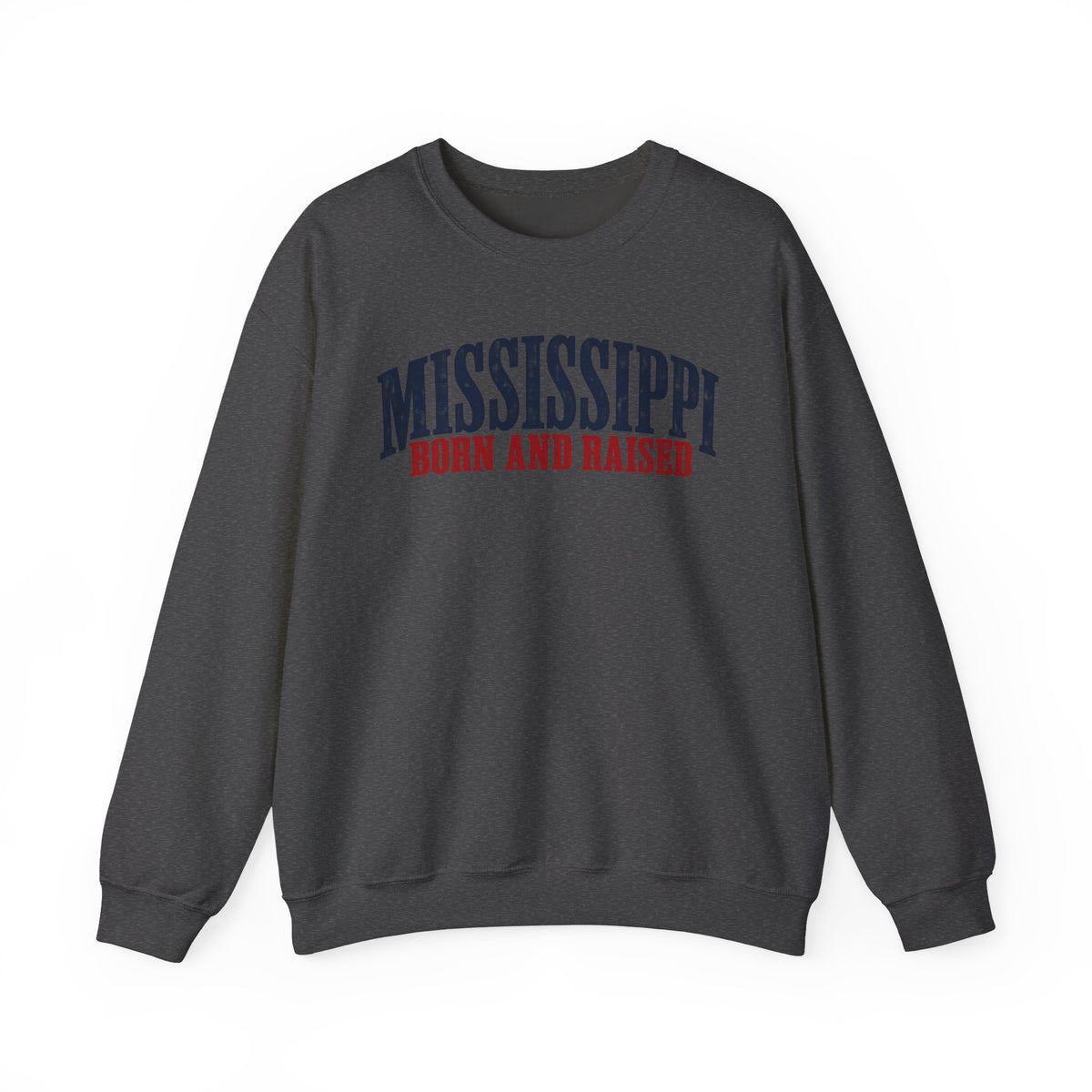 Mississippi Born and Raised Premium Heritage Unisex Sweatshirt Graphic