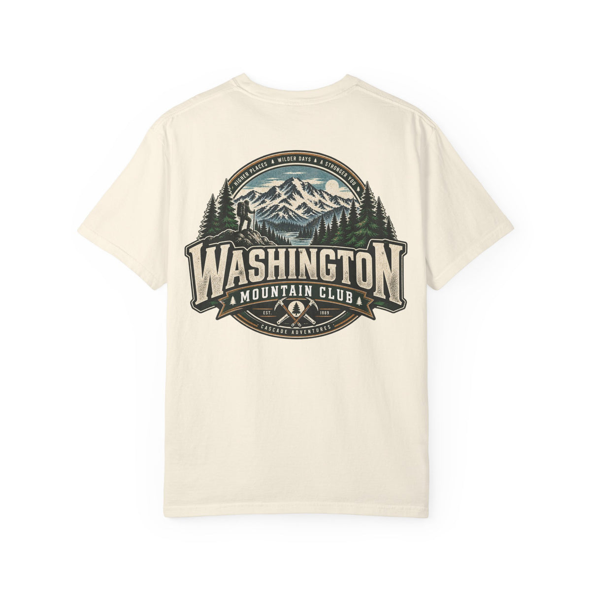 Washington Mountain Club Unisex Comfort Color 1717 Streetwear Graphic Tee