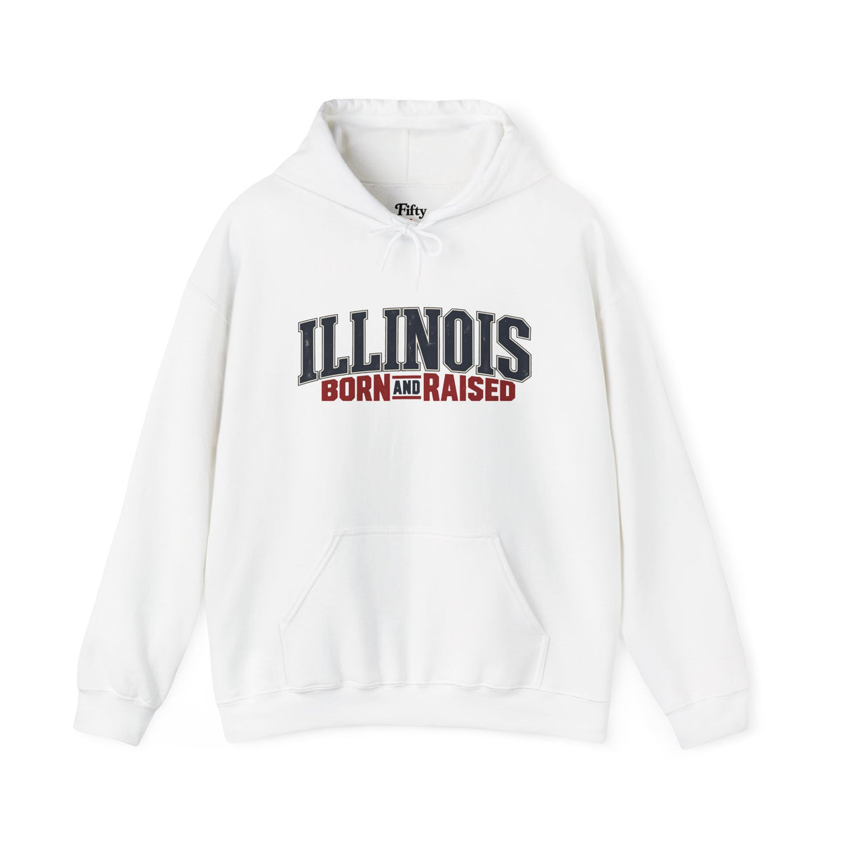 Illinois Born and Raised Premium Heritage Unisex Hoodie Graphic