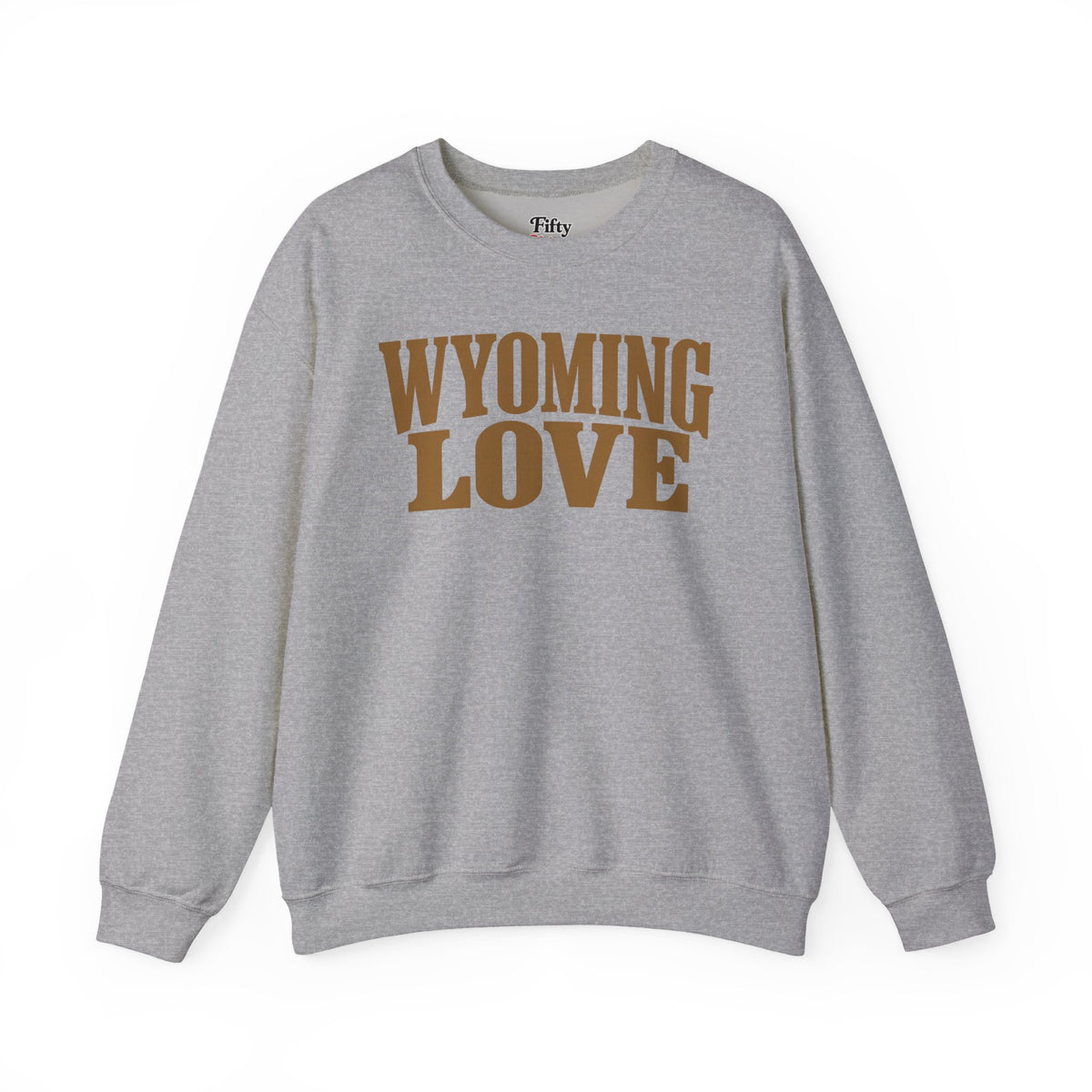 Wyoming Love Unisex Crewneck Sweatshirt State Name Graphic