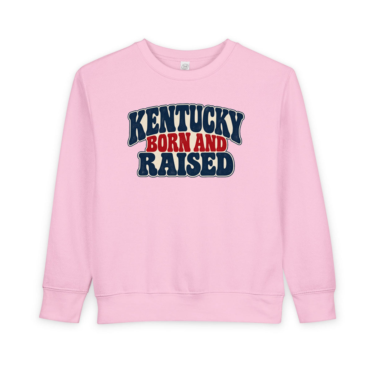 Kentucky Born and Raised Retro 1970s Unisex Toddler Sweatshirt