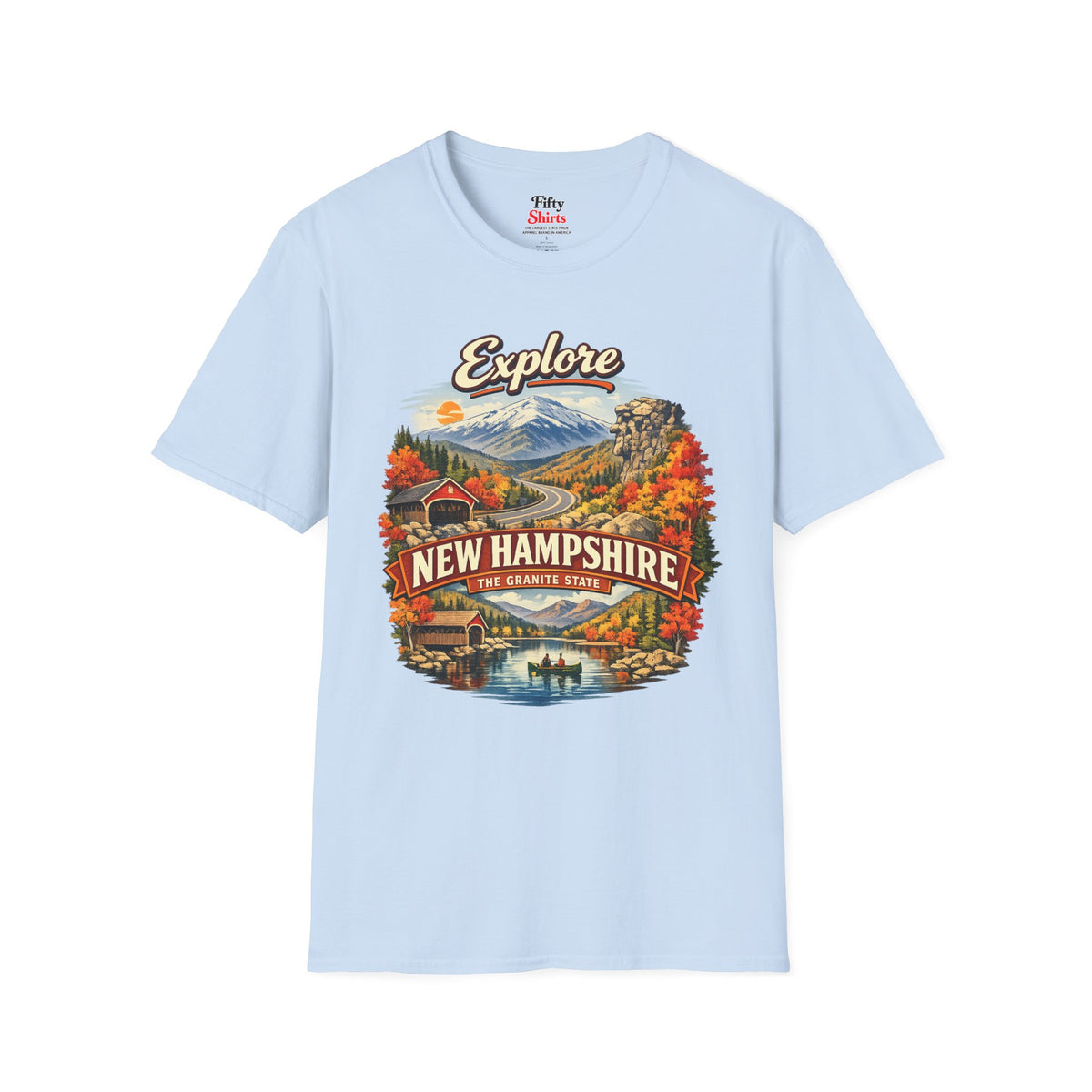 Explore New Hampshire Unisex Softstyle T Shirt State Pride Graphic Tee Collections FS03
