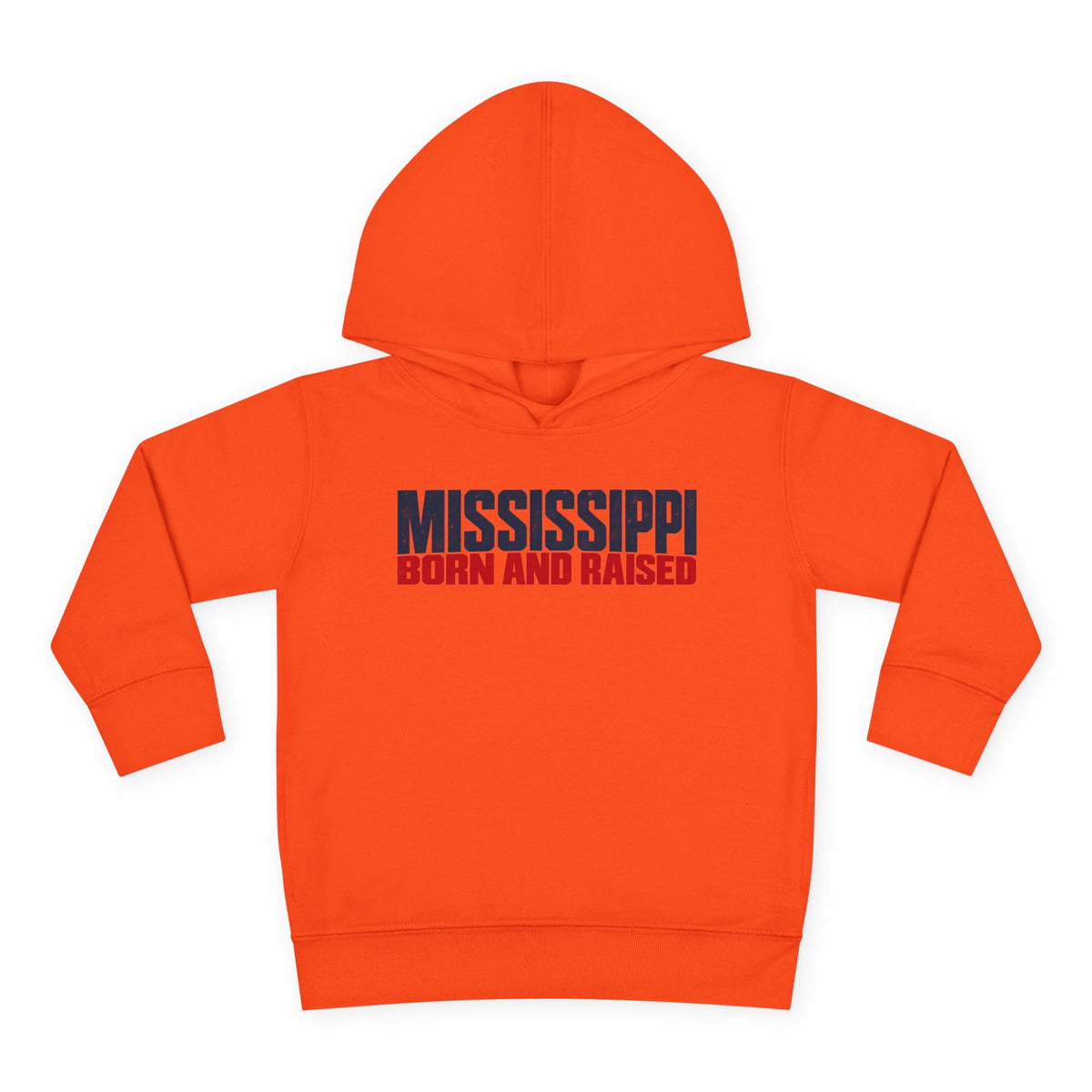 Mississippi Born and Raised Modern Southern Streetwear Unisex Toddler Pullover Fleece Hoodie