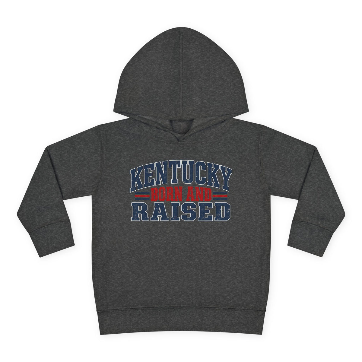 Kentucky Born and Raised Southern Heritage Unisex Toddler Pullover Fleece Hoodie
