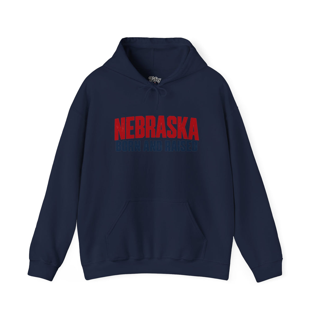 Nebraska Born and Raised Minimal Heritage Unisex Hoodie Graphic