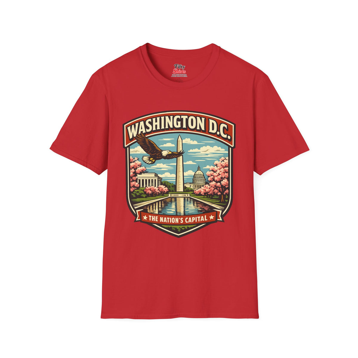 Washington D.C. Nation Capital Adventure Unisex Softstyle T Shirt State Pride Graphic Tee Collections FS03