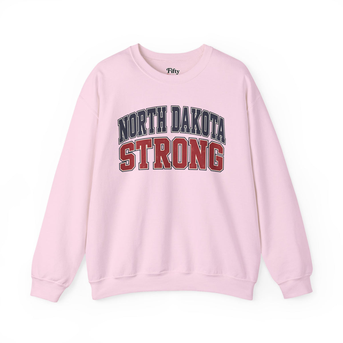 North Dakota Strong Unisex Crewneck Sweatshirt State Name Graphic
