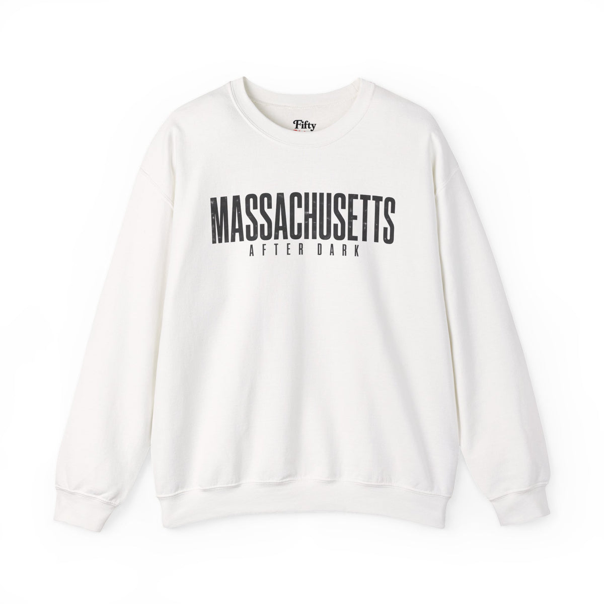 Massachusetts After Dark Unisex Crewneck Sweatshirt State Name Graphic