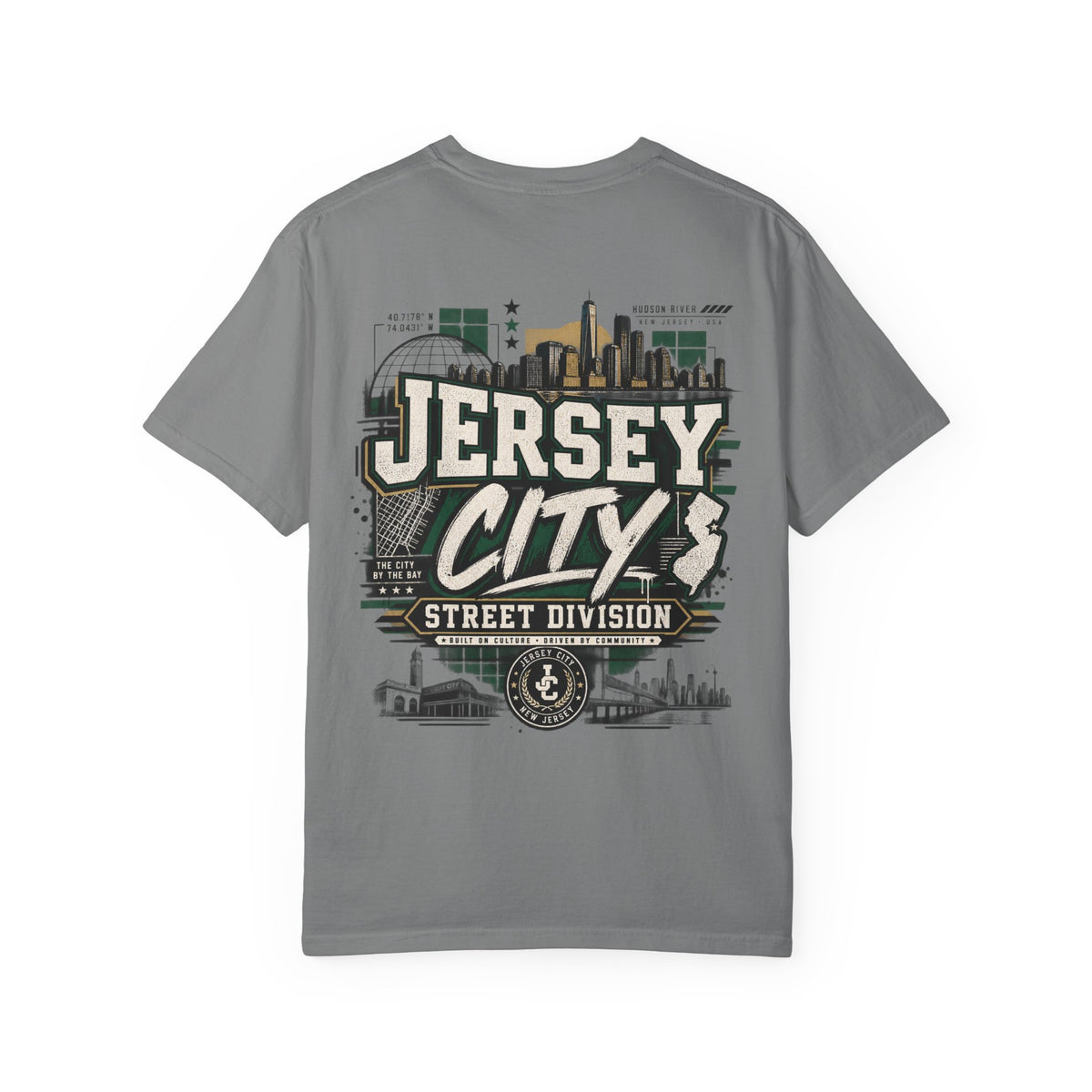 New Jersey City Street Division Unisex Comfort Color 1717 Streetwear Graphic Tee