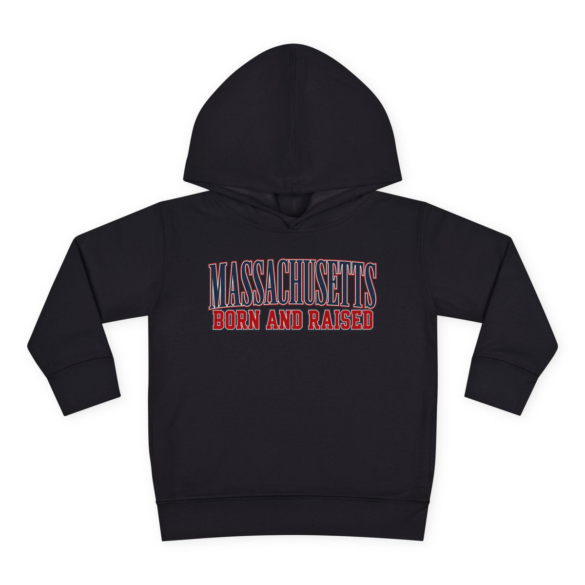 Massachusetts Born and Raised High-End Editorial Unisex Toddler Pullover Fleece Hoodie