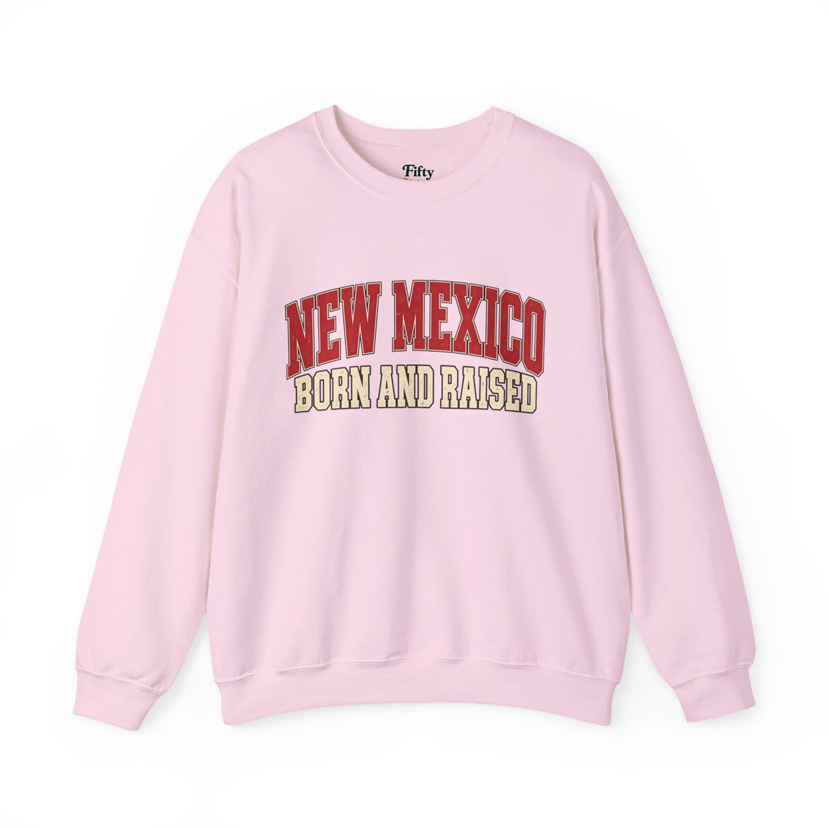 New Mexico Born and Raised Retro Collegiate Unisex Sweatshirt Graphic