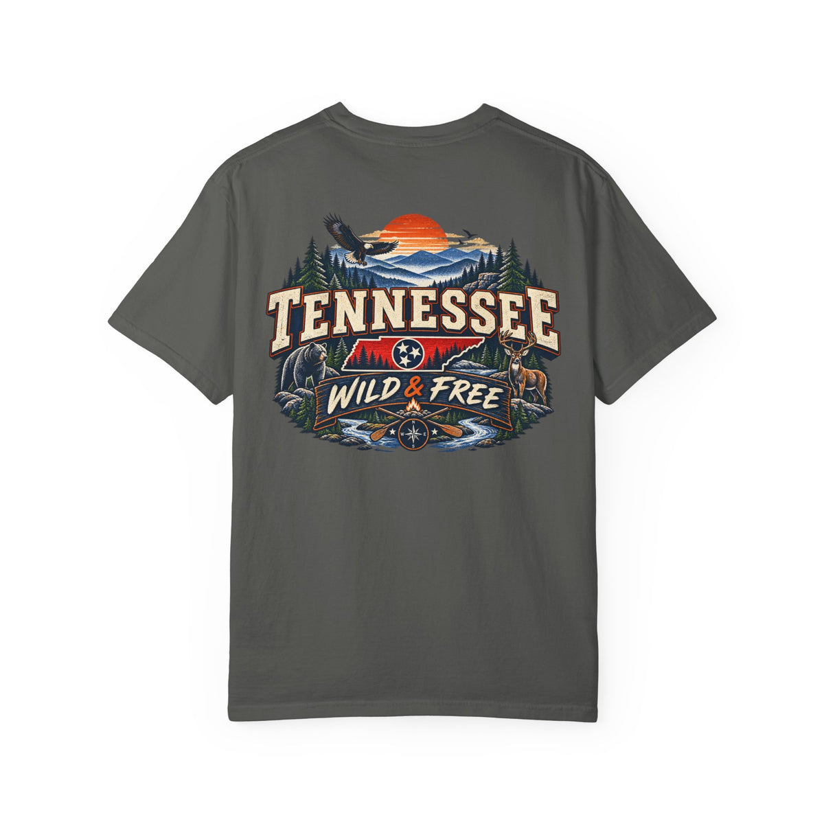 Tennessee Wild & Free Unisex Comfort Color 1717 Streetwear Graphic Tee