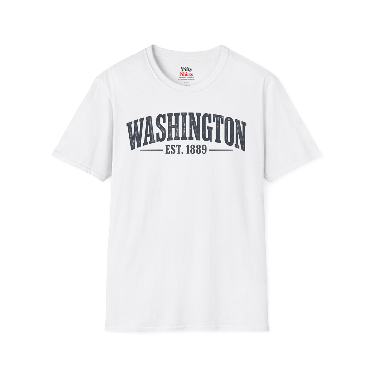 Washington Est 1889 Unisex Softstyle T Shirt State Name Graphic Tee